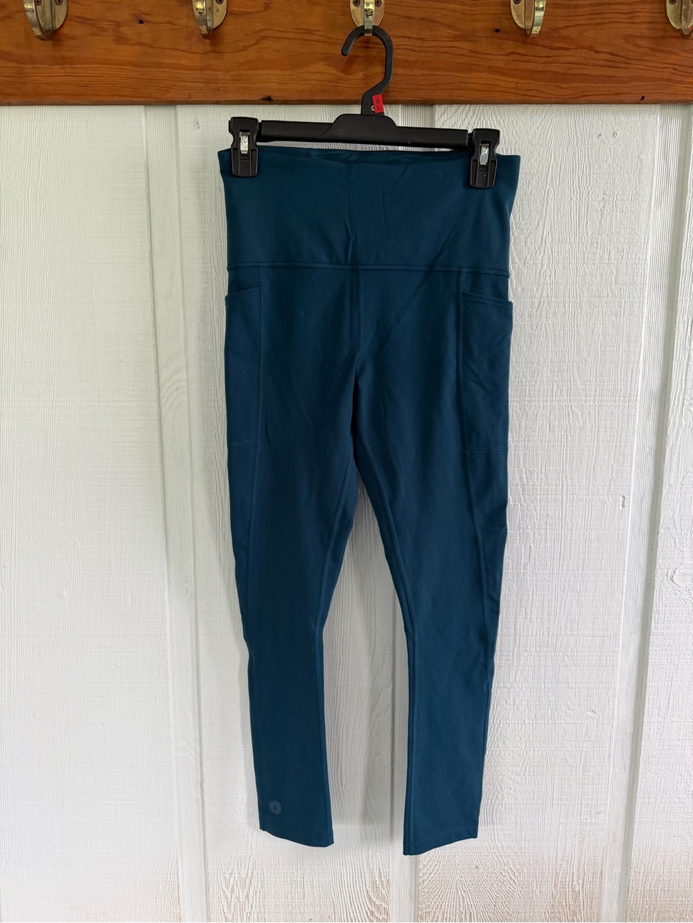 Smartwool Woman’s Teal-Blue High Waist Leggings with Side Pockets